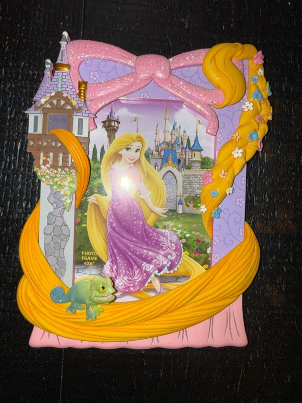 Disney Tangled Rapunzel Photo Frame 4x6 w/ Pascal – Princess Room Decor